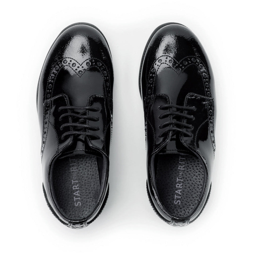 Start-Rite Brogue Pri 2745_3 Black Patent School Shoes