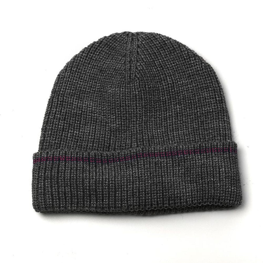 Pom Ribbed Knitted Mens Hat