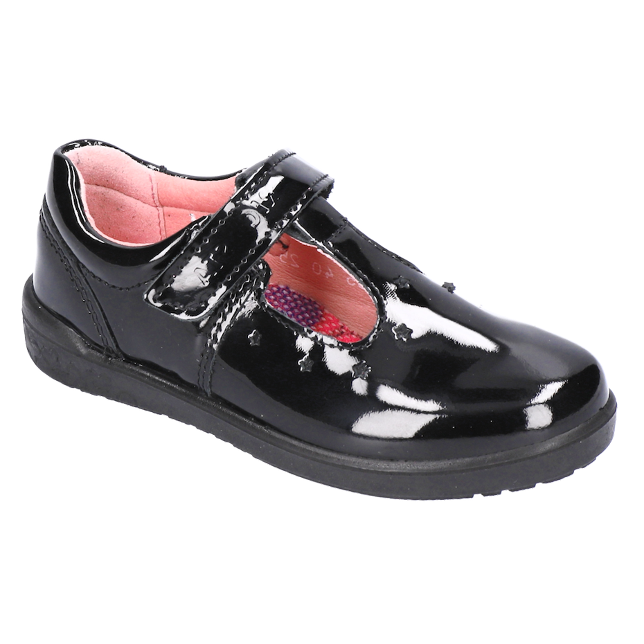 Ricosta Scarlett Patent 50 8600202/093 Black School Shoes