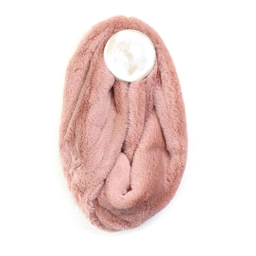 Pom Faux Fur Twist Snood