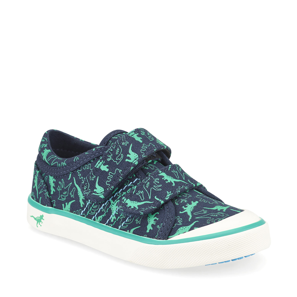 Start-Rite Jurassic 6177_9 Navy Vegan Canvas