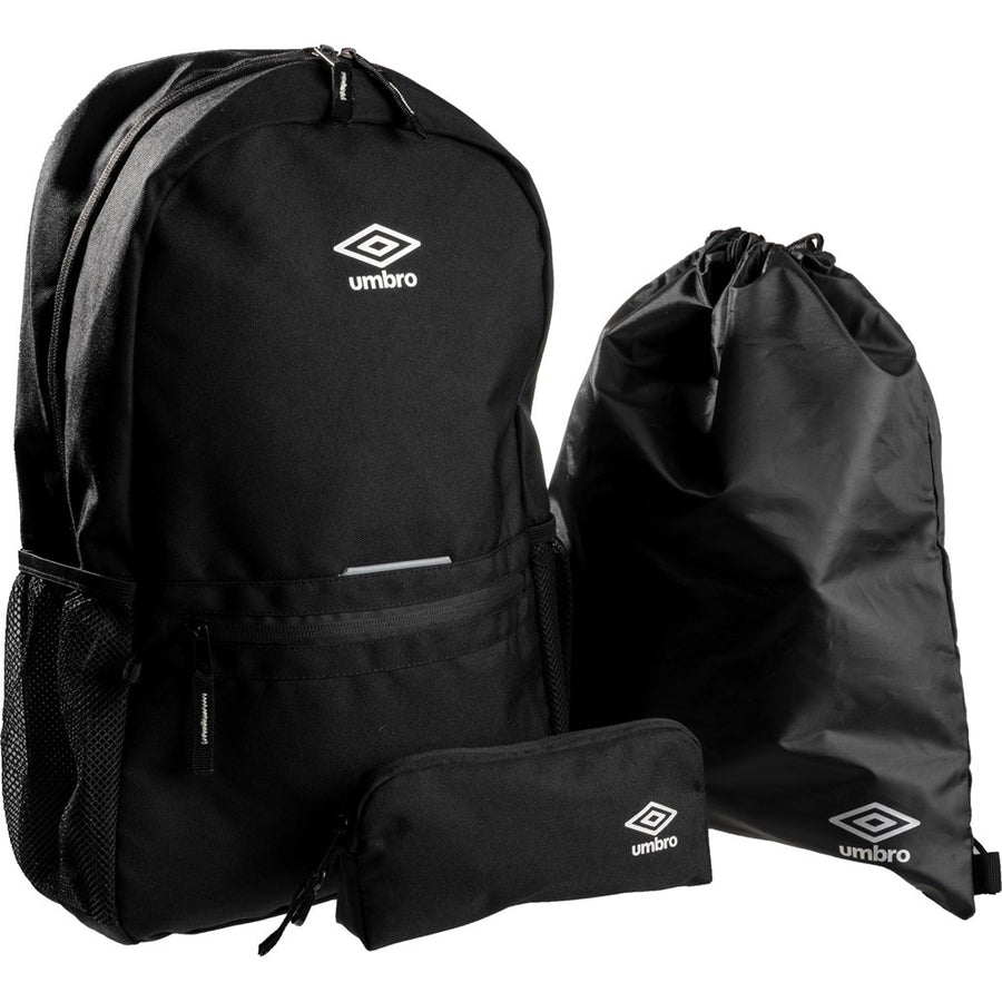 UMBRO Back to School Backpack, Drawstring Bag & Pencil Case  Set