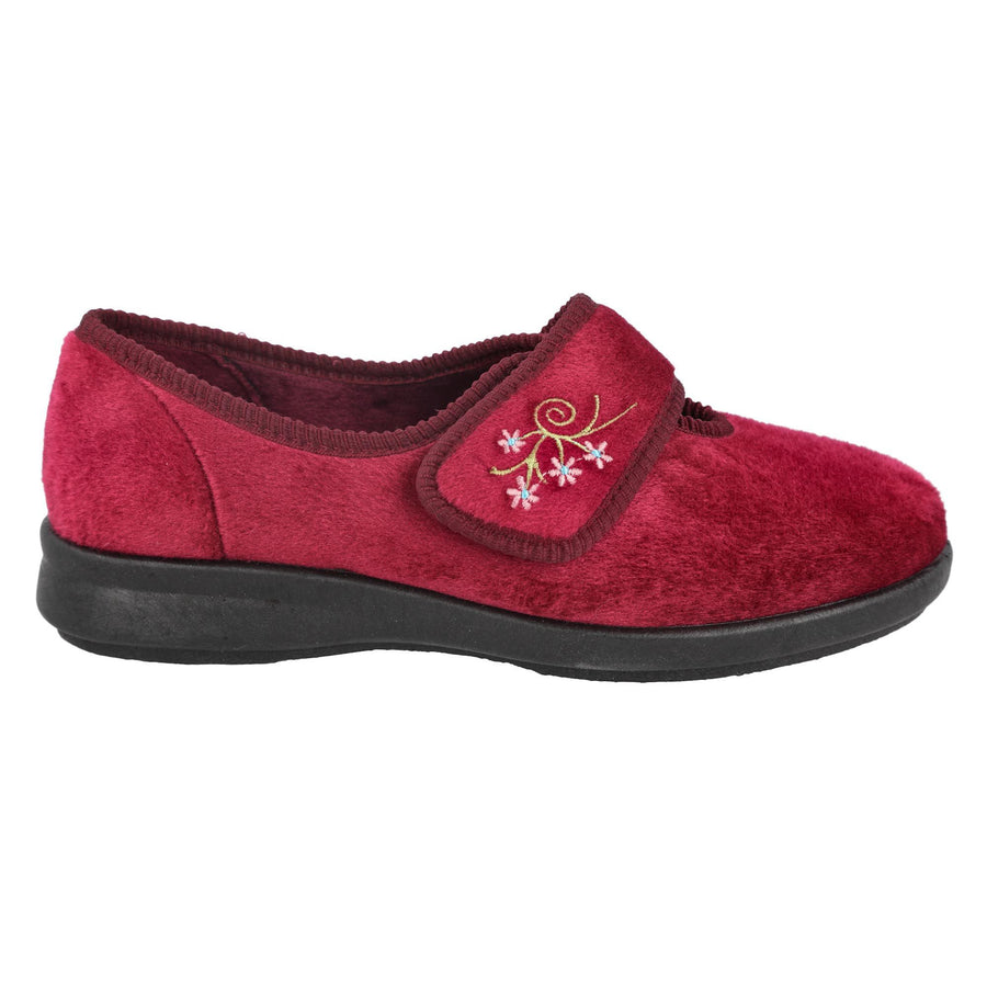 DB Shoes Caroline 2V 71076R Burgundy Slippers