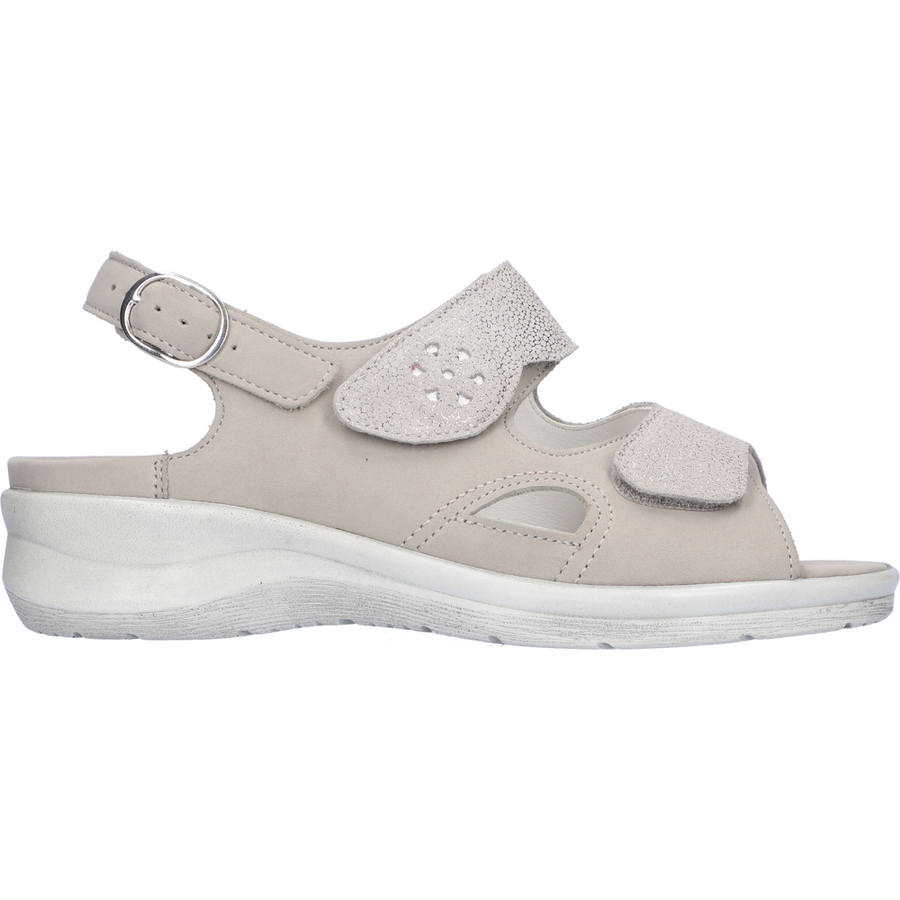 Waldlaufer Merle 811004-324-070 Stein Silver Sandals