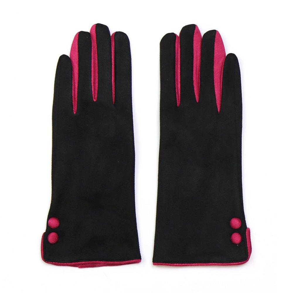 Pom Faux Suede Gloves 90184