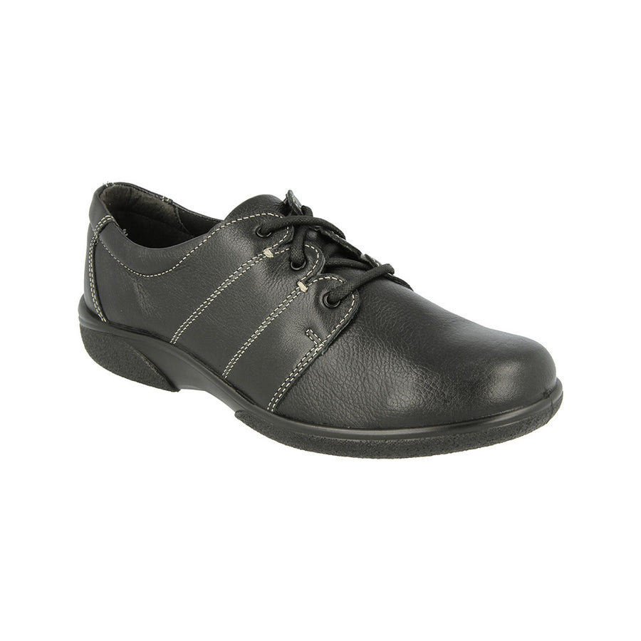 DB Wider Fit Shoes Glossop 6E 70309A Black Shoes