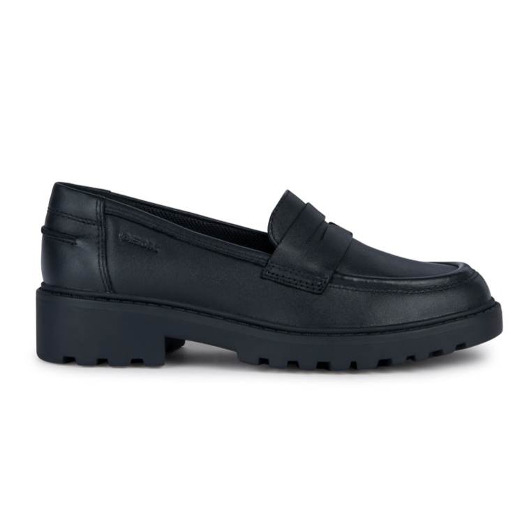 Geox J Casey G.C Loafer J3620C 00043 Black School Shoes