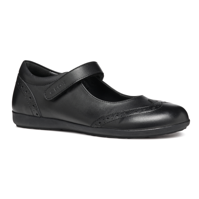 Geox J Iberide B J46MDH 00043 Black School Shoes