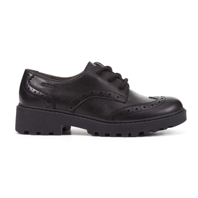 Geox J Casey G.N J6420N 00085 Black School Shoes