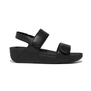 Fitflop Lulu Adjustable Black Leather Back Strap Sandal FV8-090