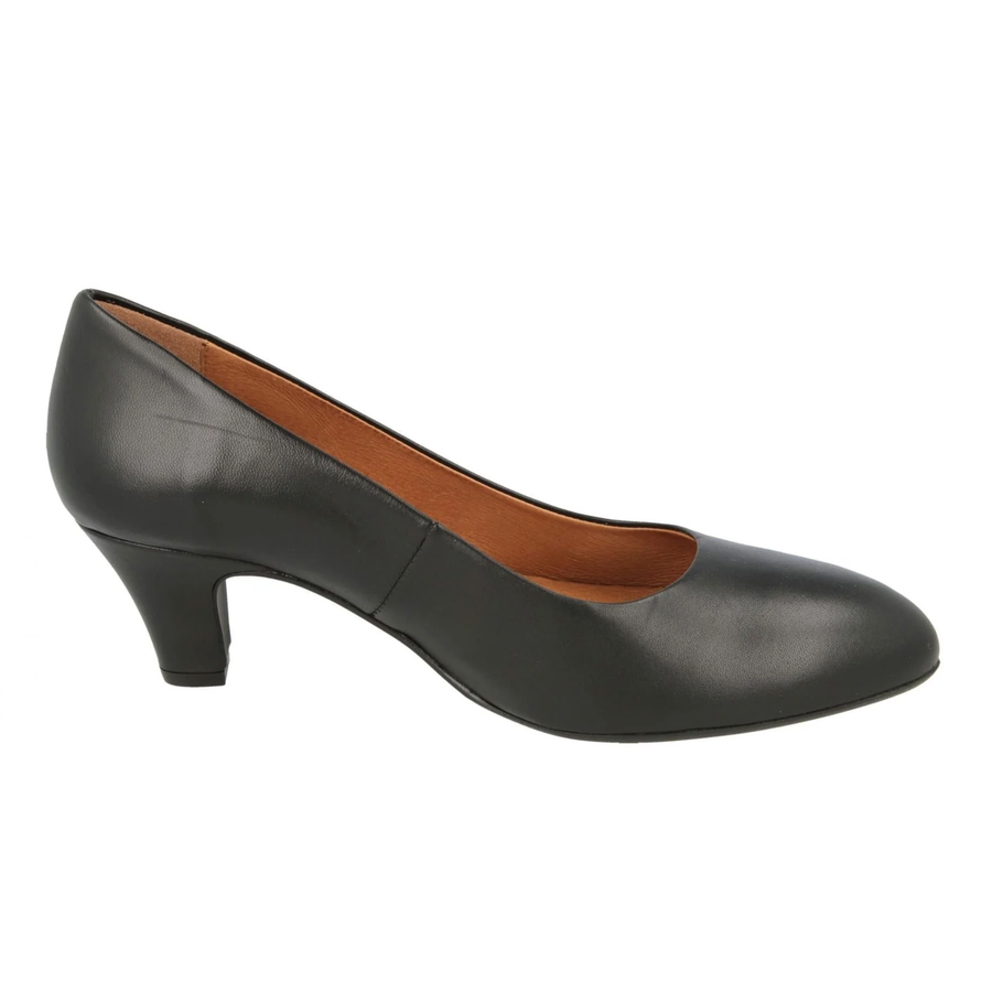 Db Shoes PARIS 58085A Black Leather Court Shoe 2V