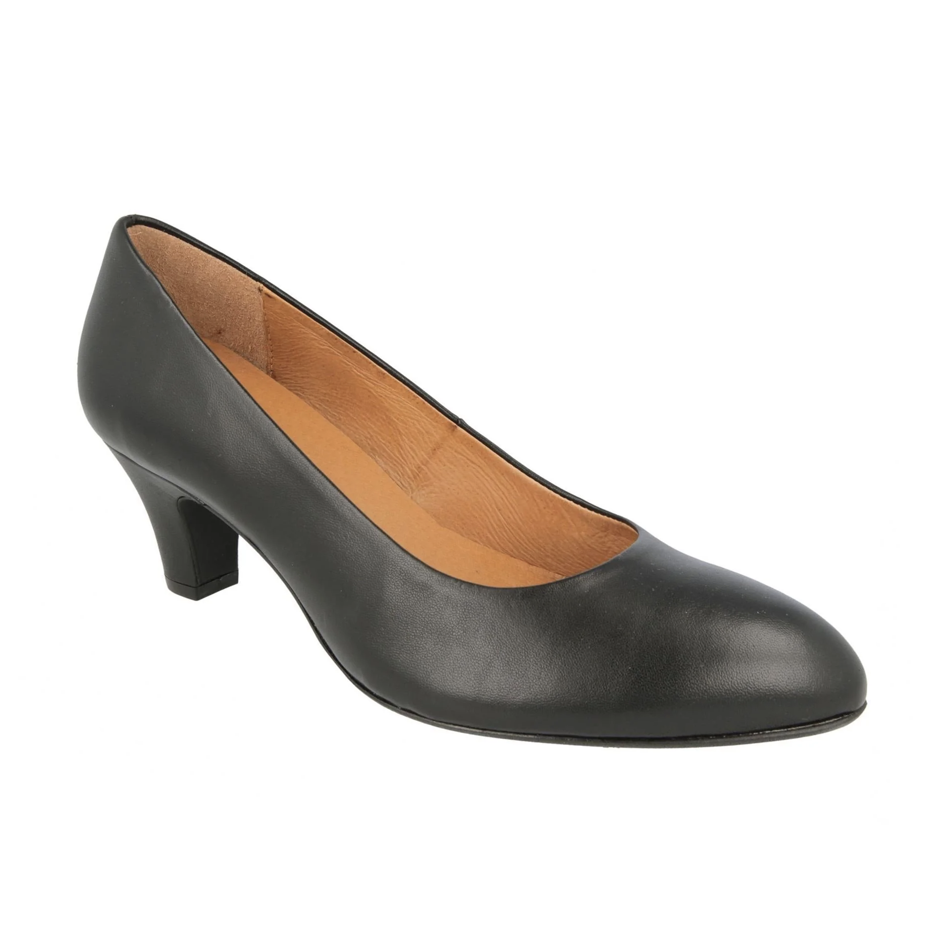 Db Shoes PARIS 58085A Black Leather Court Shoe 2V