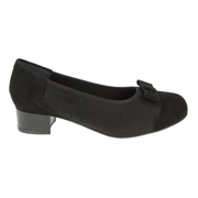 Db Shoes OASIS 58065X Black Suede / Stretch Court Shoe 2V