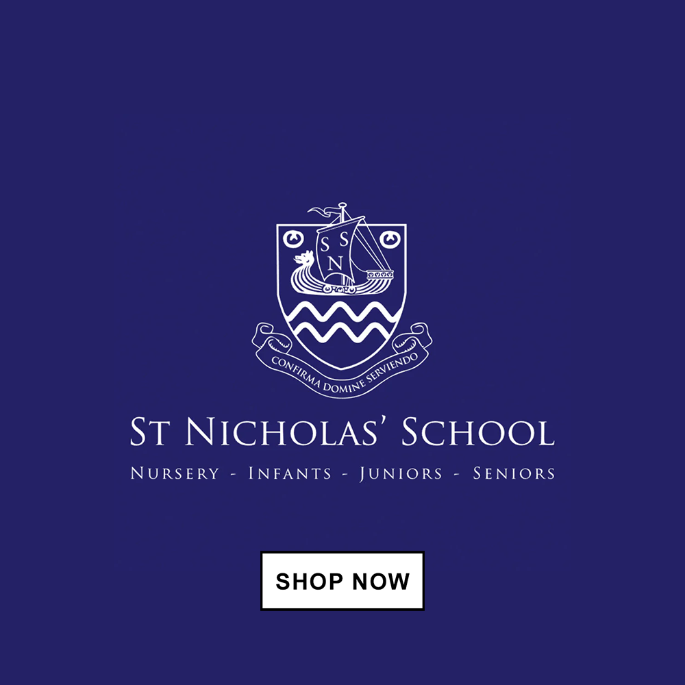 st nicholas school logo with button shop now