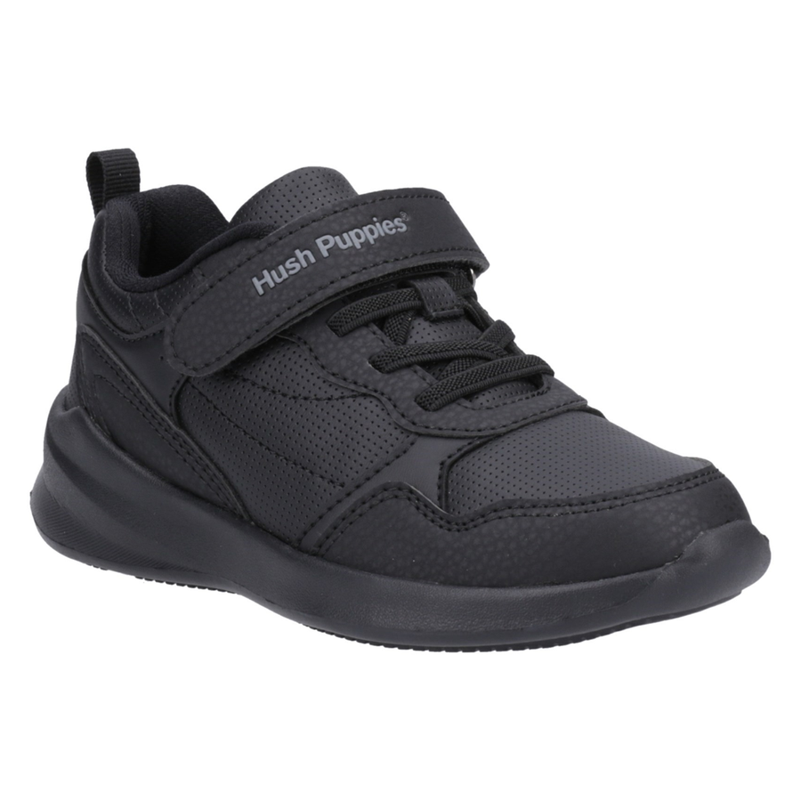 Hush Puppies Marling Bungee Lace 35304-65867 Black School Shoes