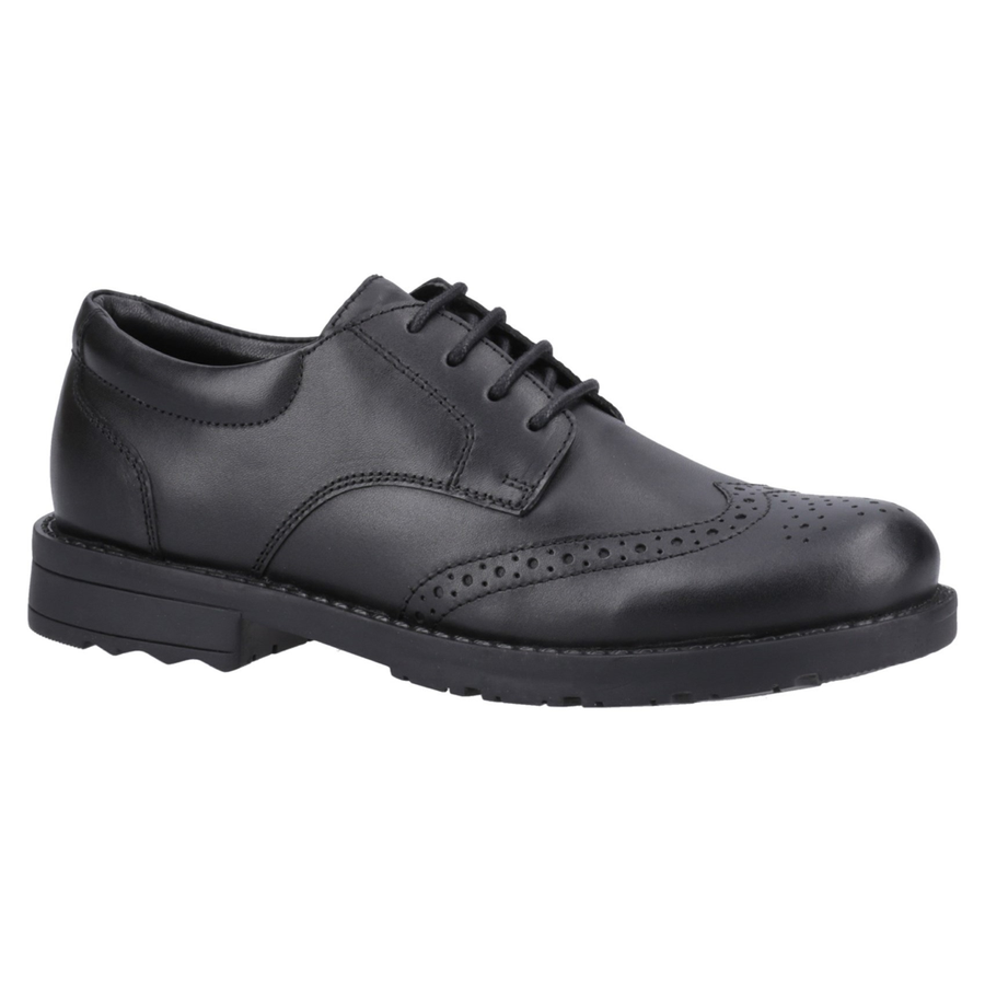 Hush Puppies Brian SNR 39461-73605  Black School Shoes