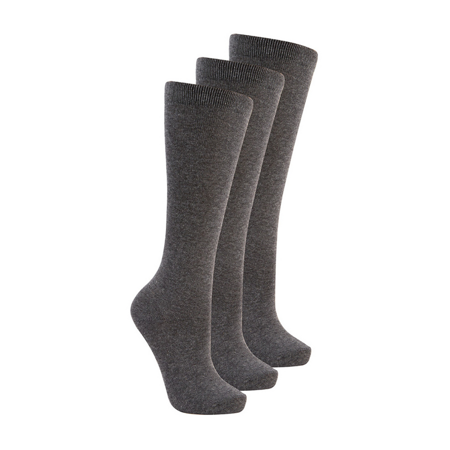 Bay 6 Knee High Socks Grey 3PK 43B422