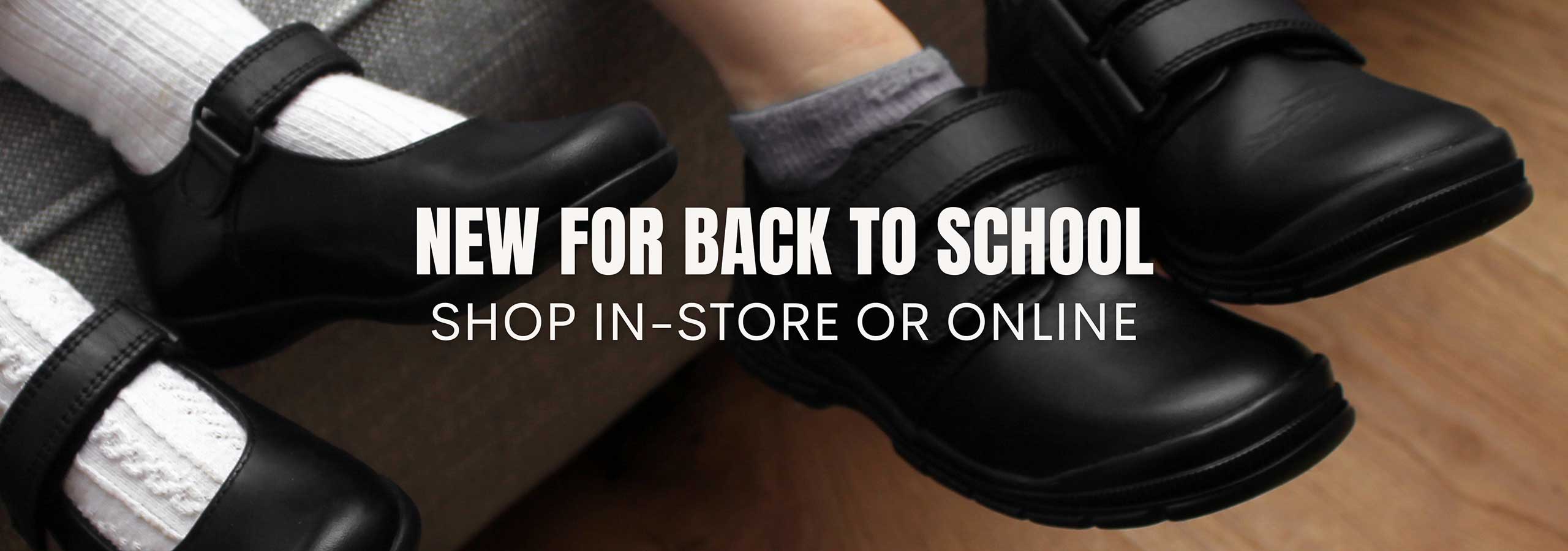 school shoes landing page banner