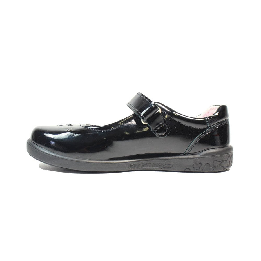 Ricosta LEYA Patent 50 8600702/093 Black School Shoes